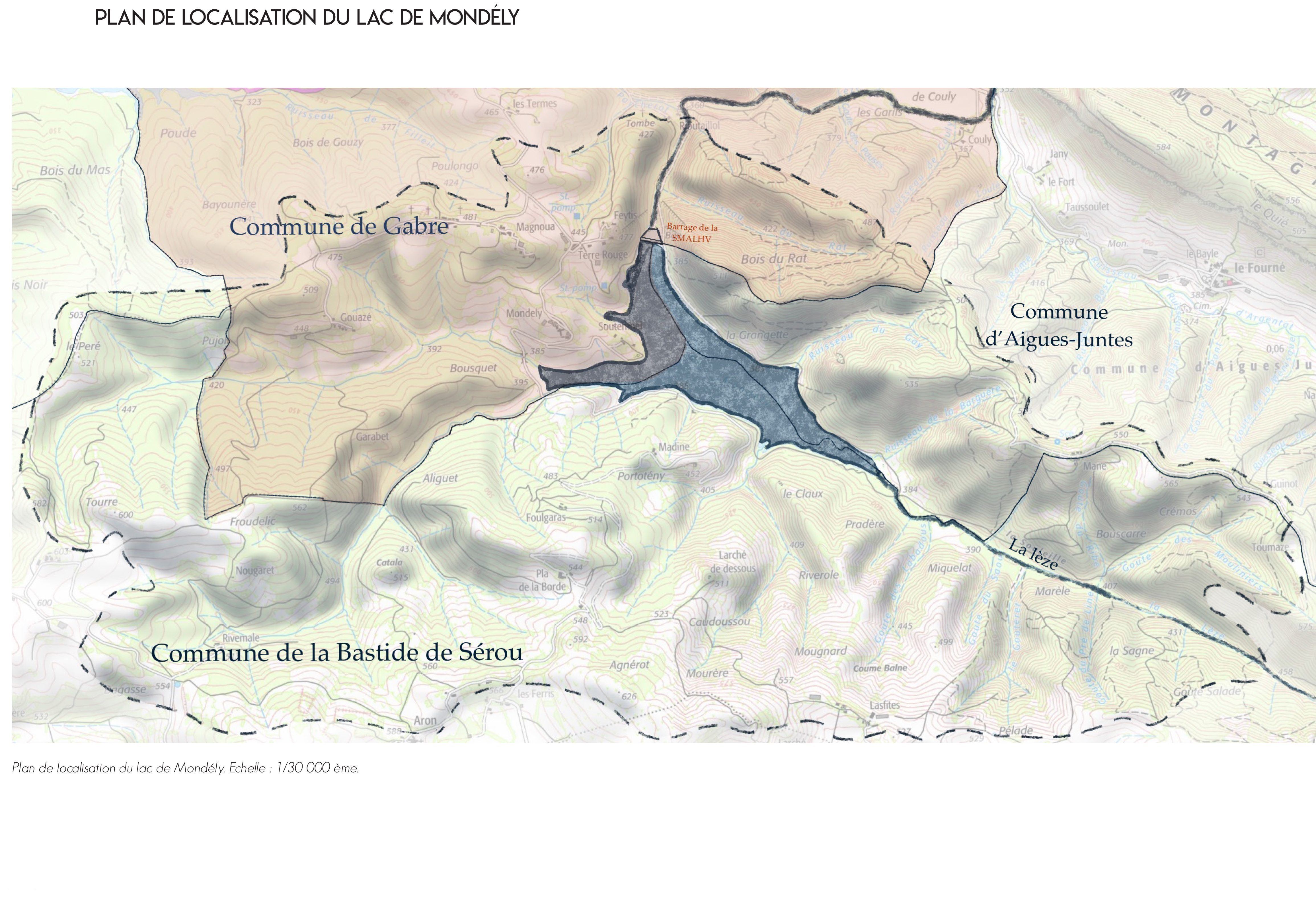 Pré-diagnostic paysager d’un projet de parc photovoltaïque flottant, Lac de Mondely, Ariège